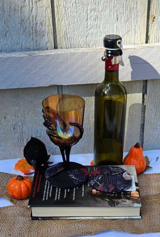 Dark Romance Wine Glass Coaster