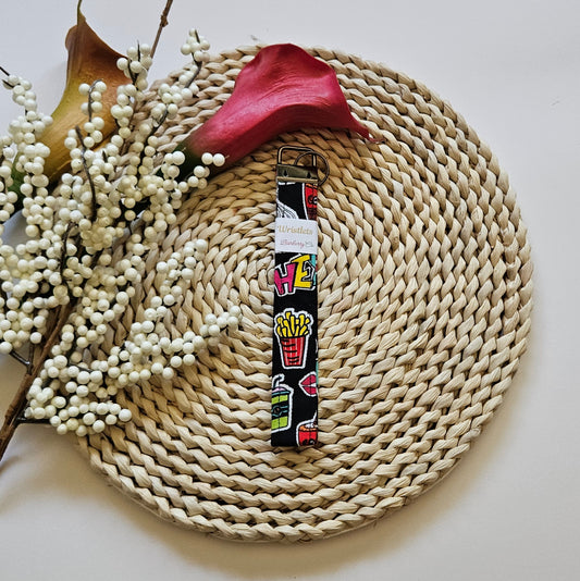 "Hey Food" Wristlet Keychain
