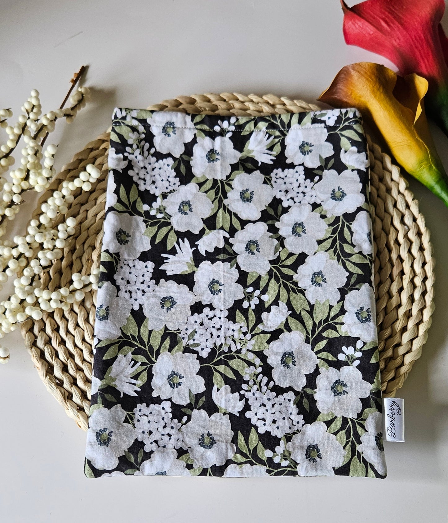 White Florals Book Sleeve