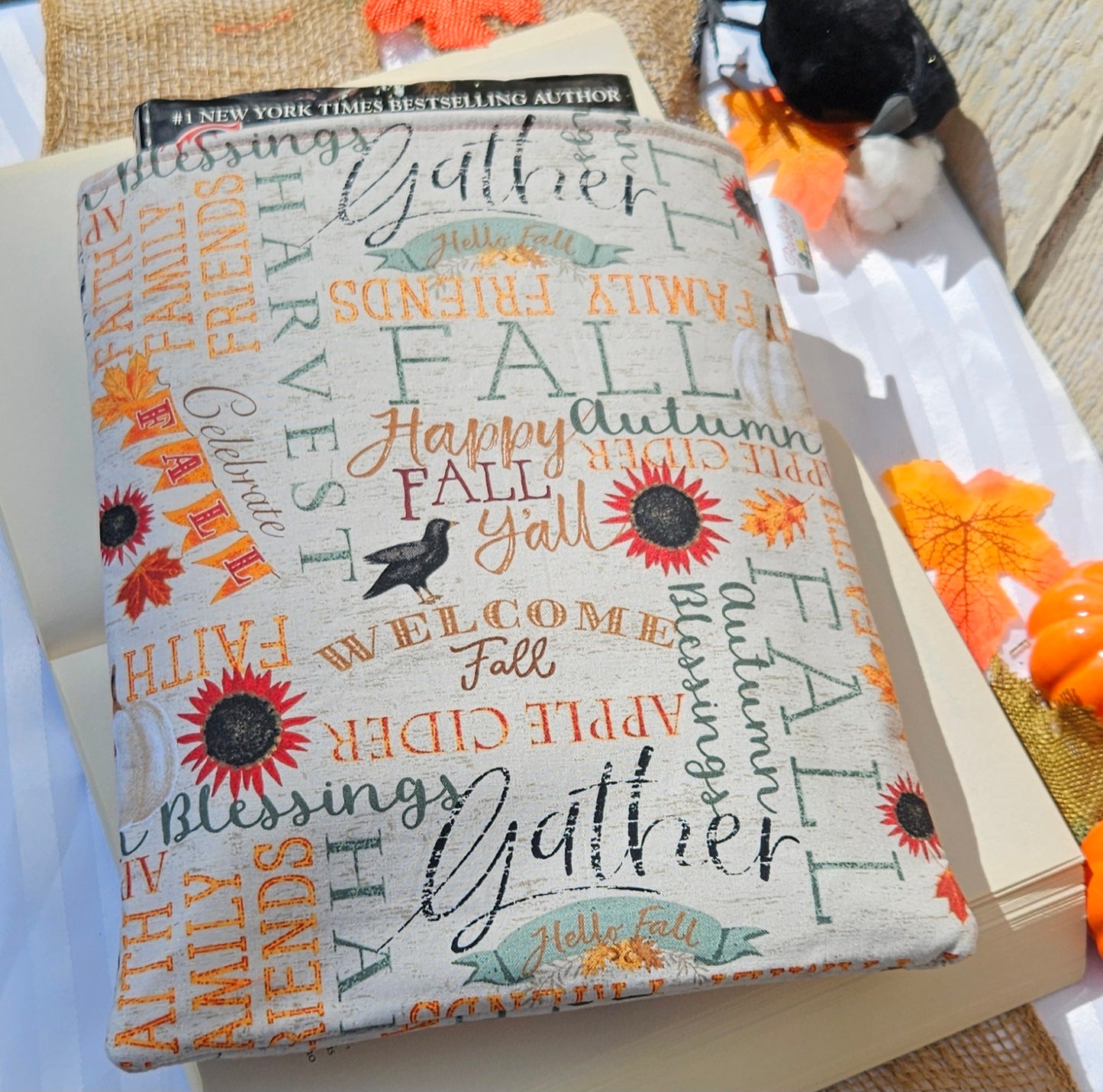 Autumn Words Collage Book Sleeve