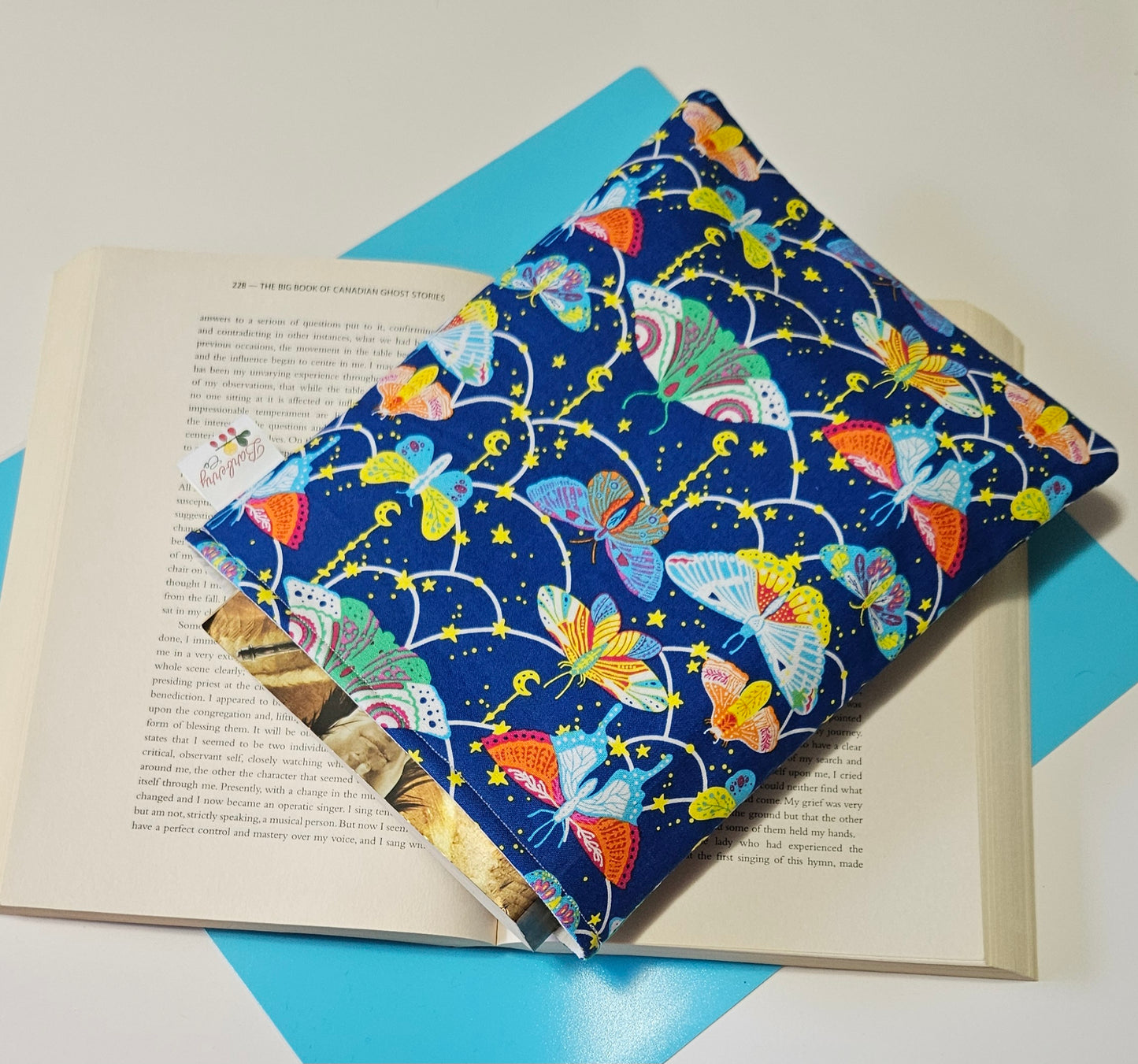 Blue Night Moth Book Sleeve for Book lovers