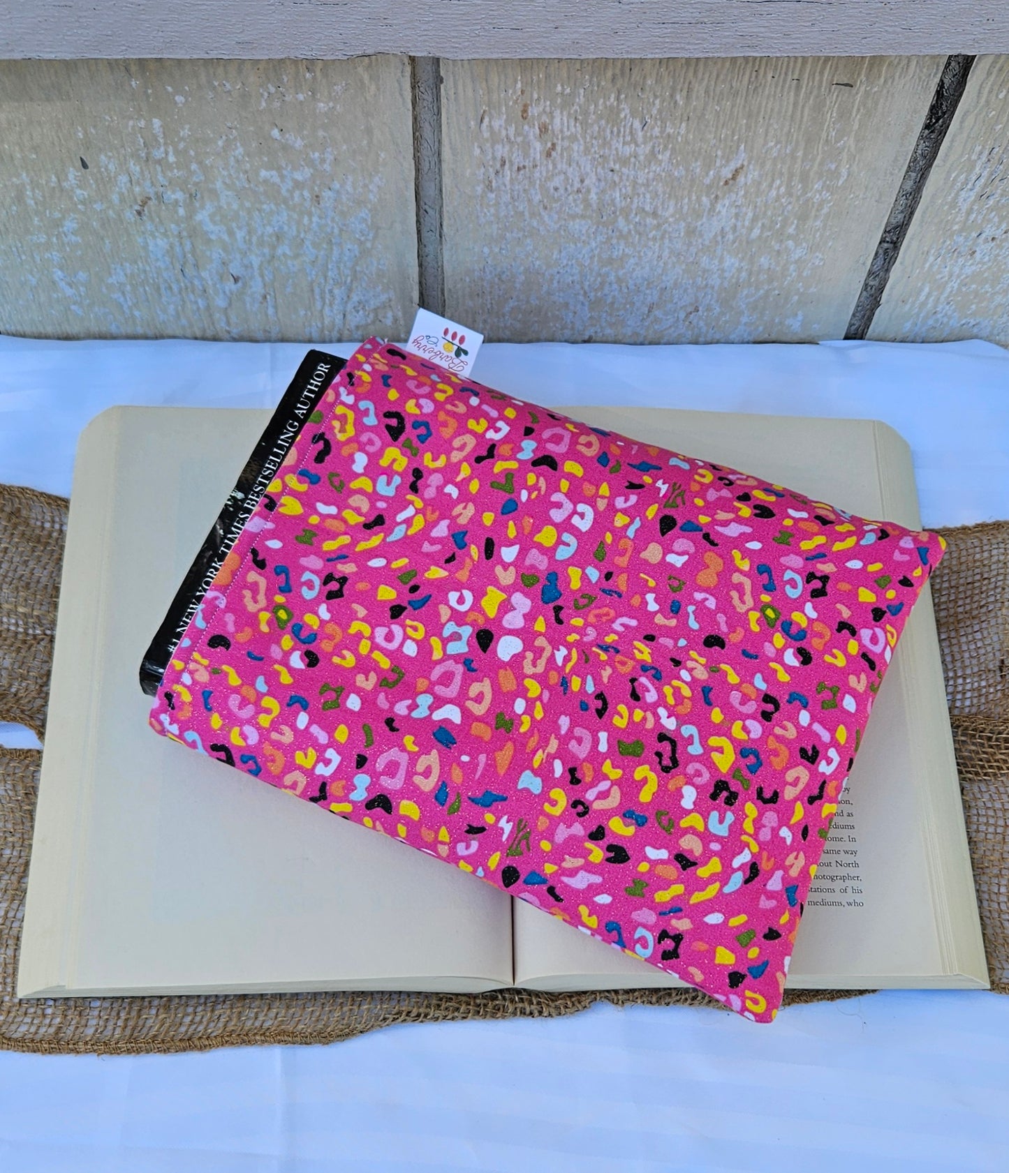 Pink Cheetah Print Book Sleeve