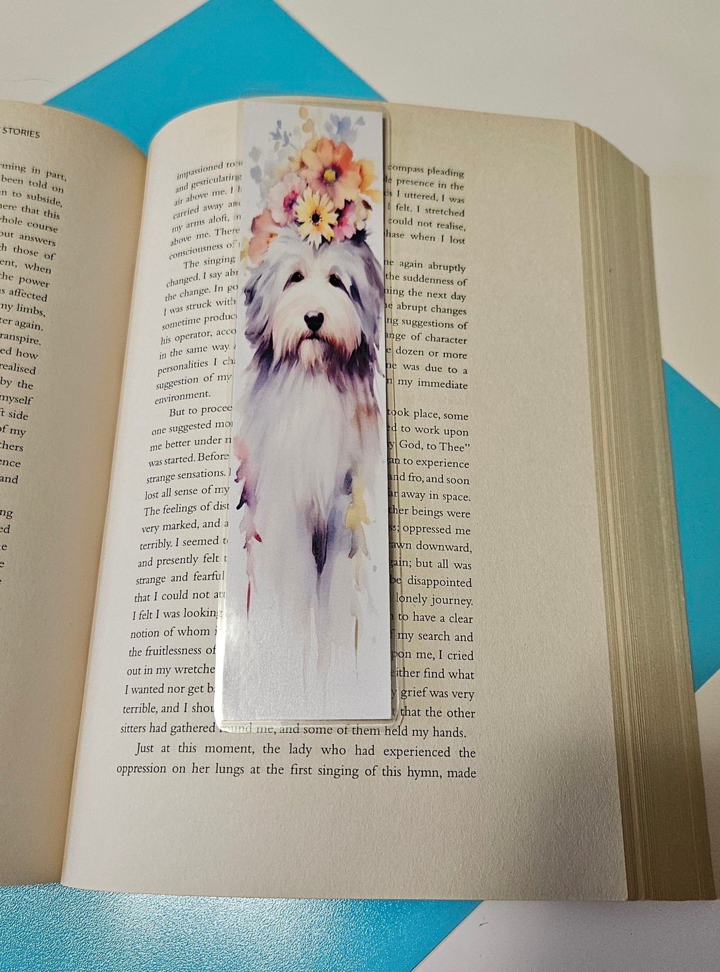 Set of 6 Water Colour Floral Dogs Bookmarks for book lovers, part 2