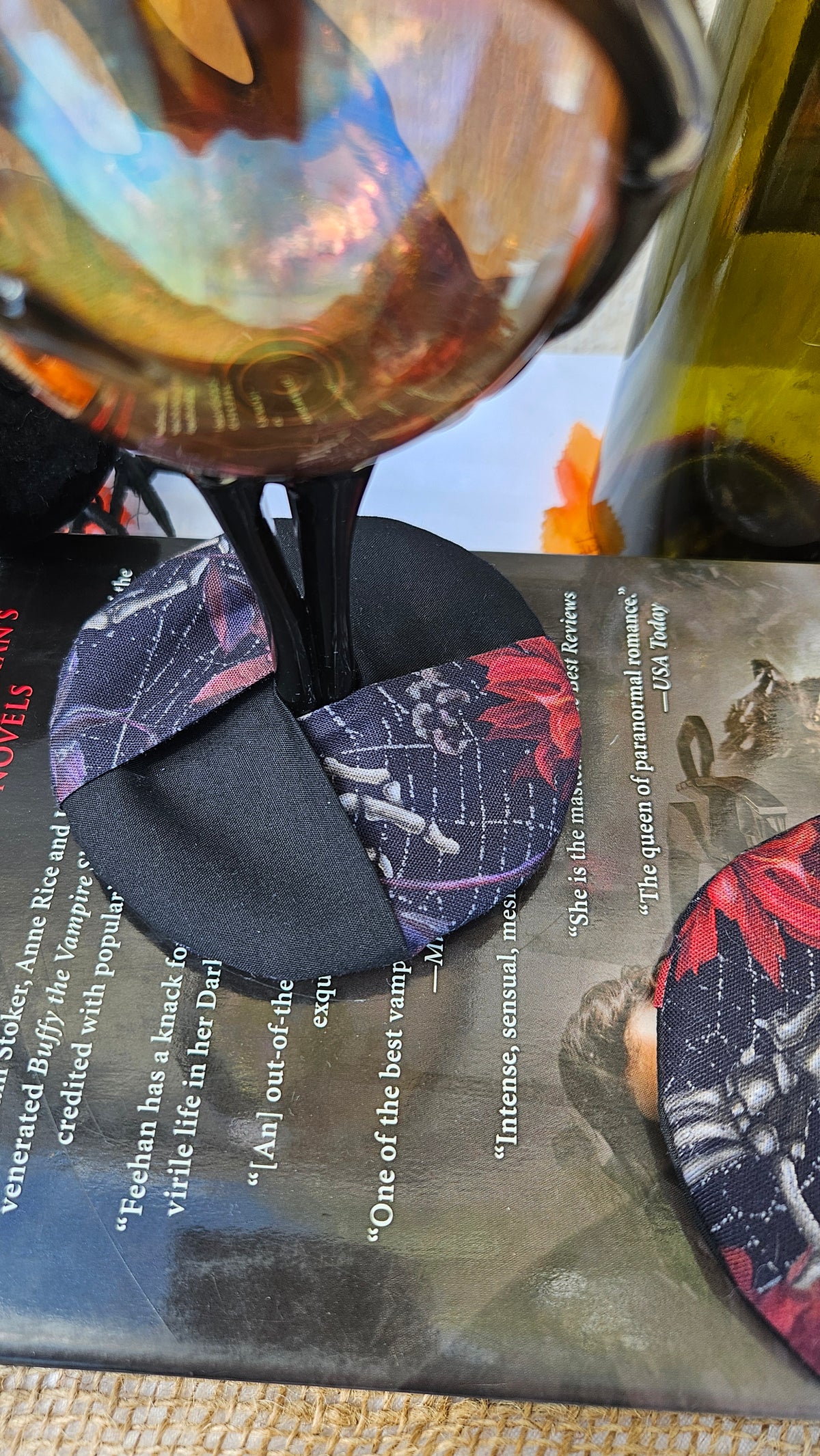 Dark Romance Wine Glass Coaster