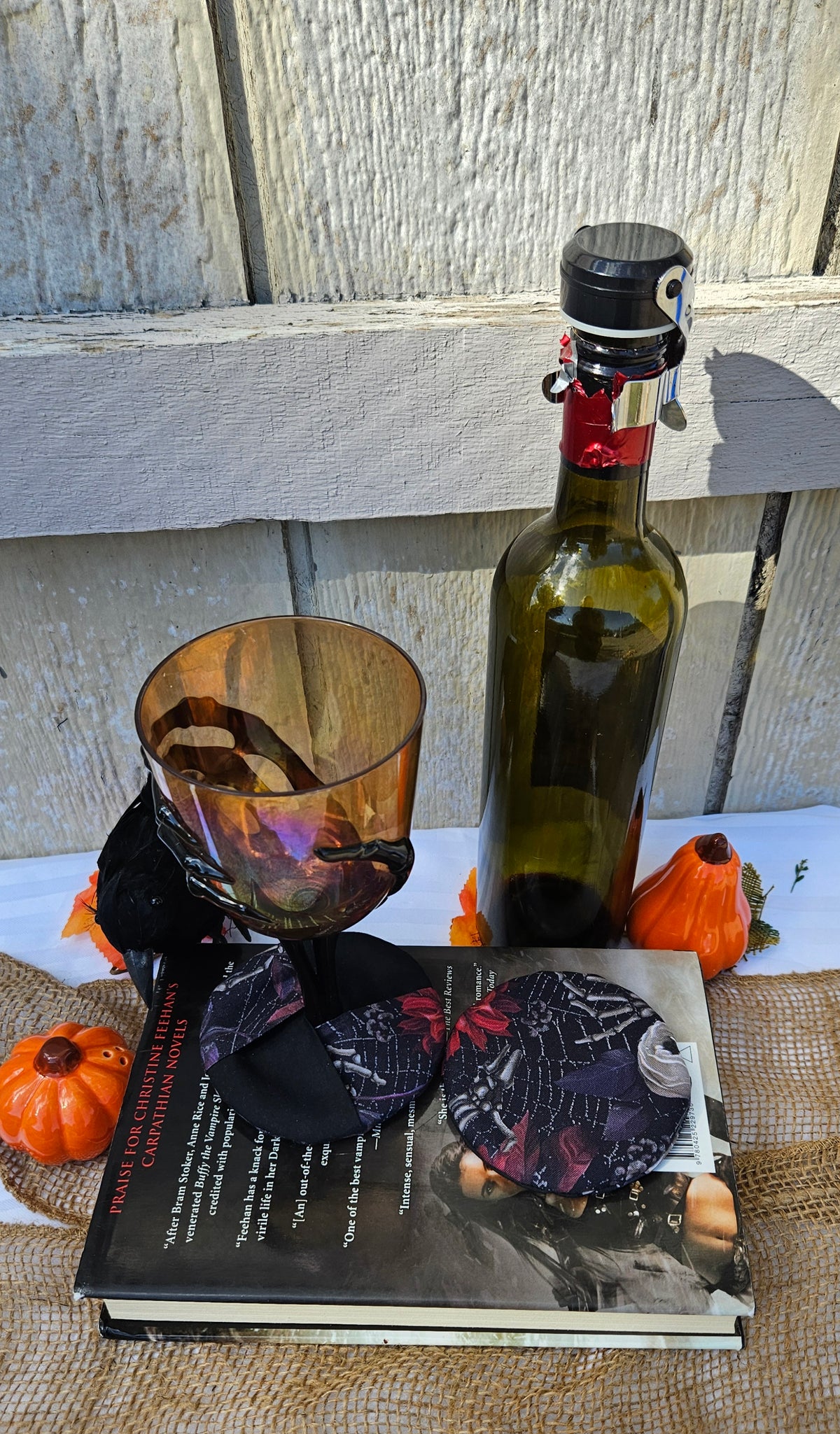 Dark Romance Wine Glass Coaster