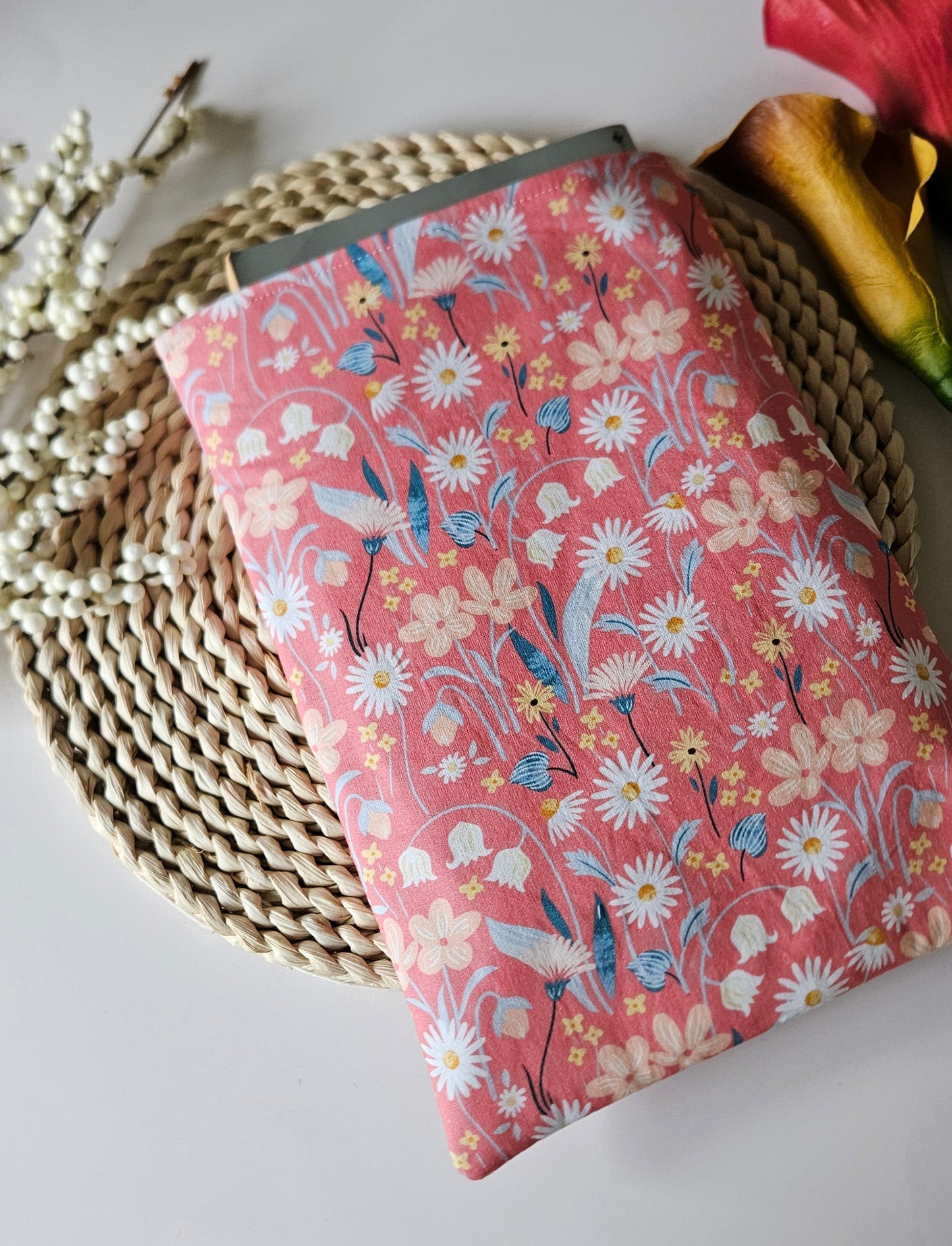 Pink Florals Book Sleeve