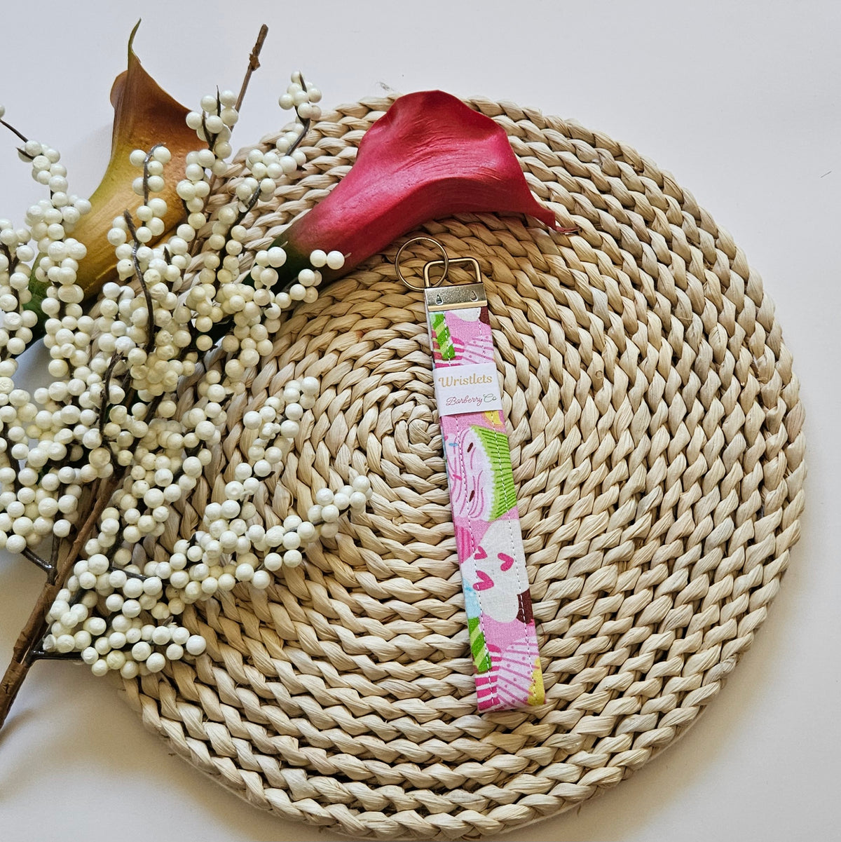 Cupcake Wristlet Keychain