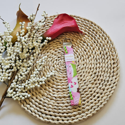 Cupcake Wristlet Keychain