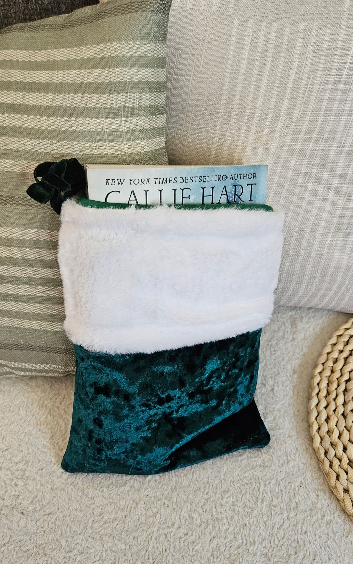 Green Christmas Stocking BookSleeve