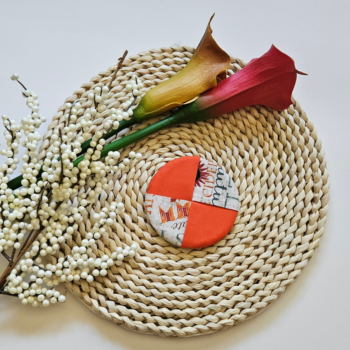 Autumn Words Collage WIne Glass Coaster