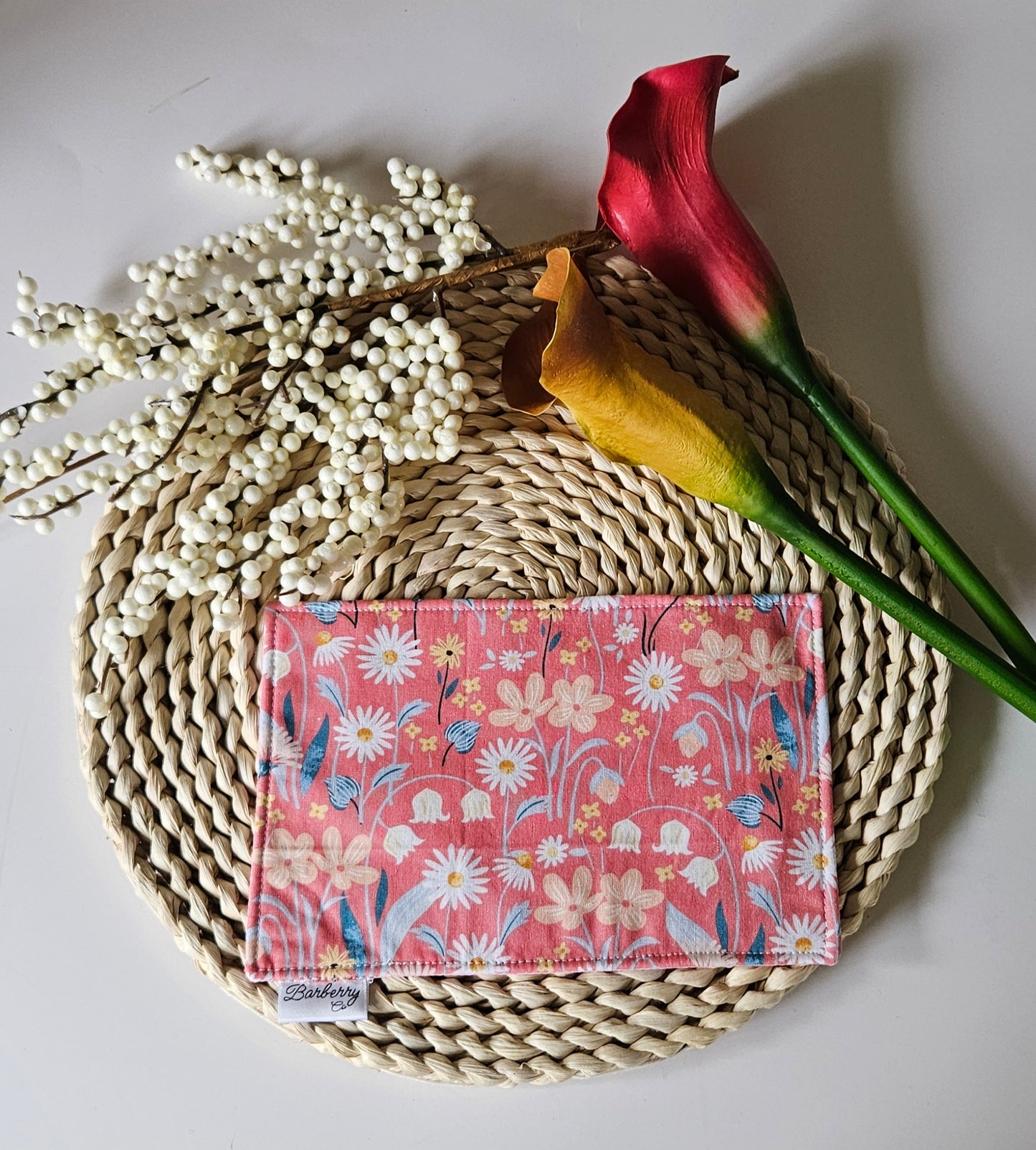 Pink Florals Mug Rug Coaster