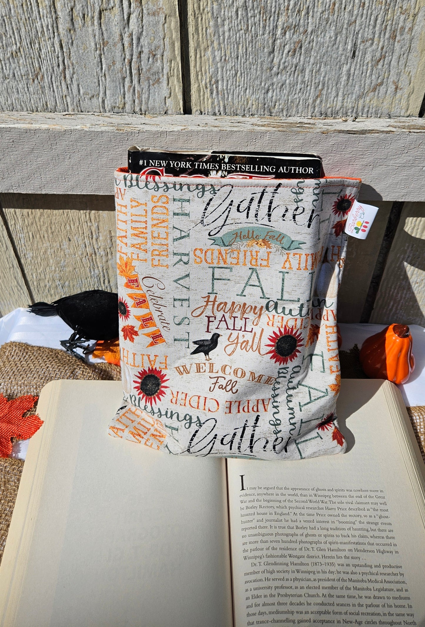 Autumn Words Collage Book Sleeve