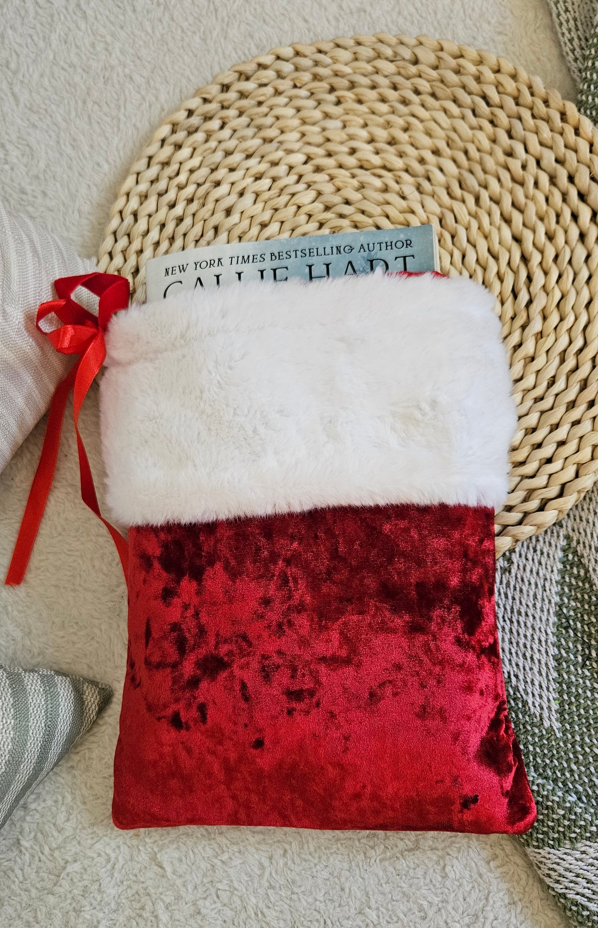 Red Christmas Stocking BookSleeve
