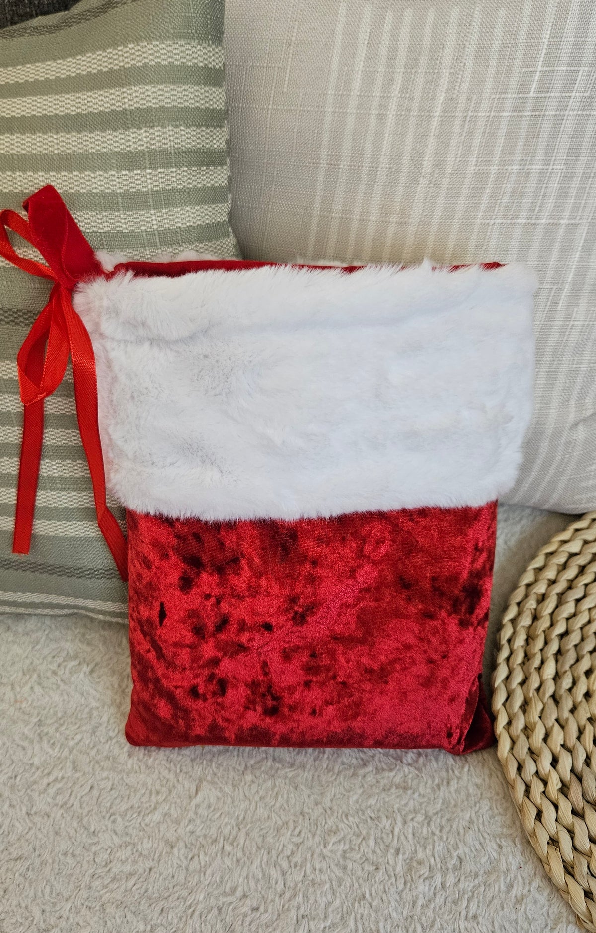 Red Christmas Stocking BookSleeve