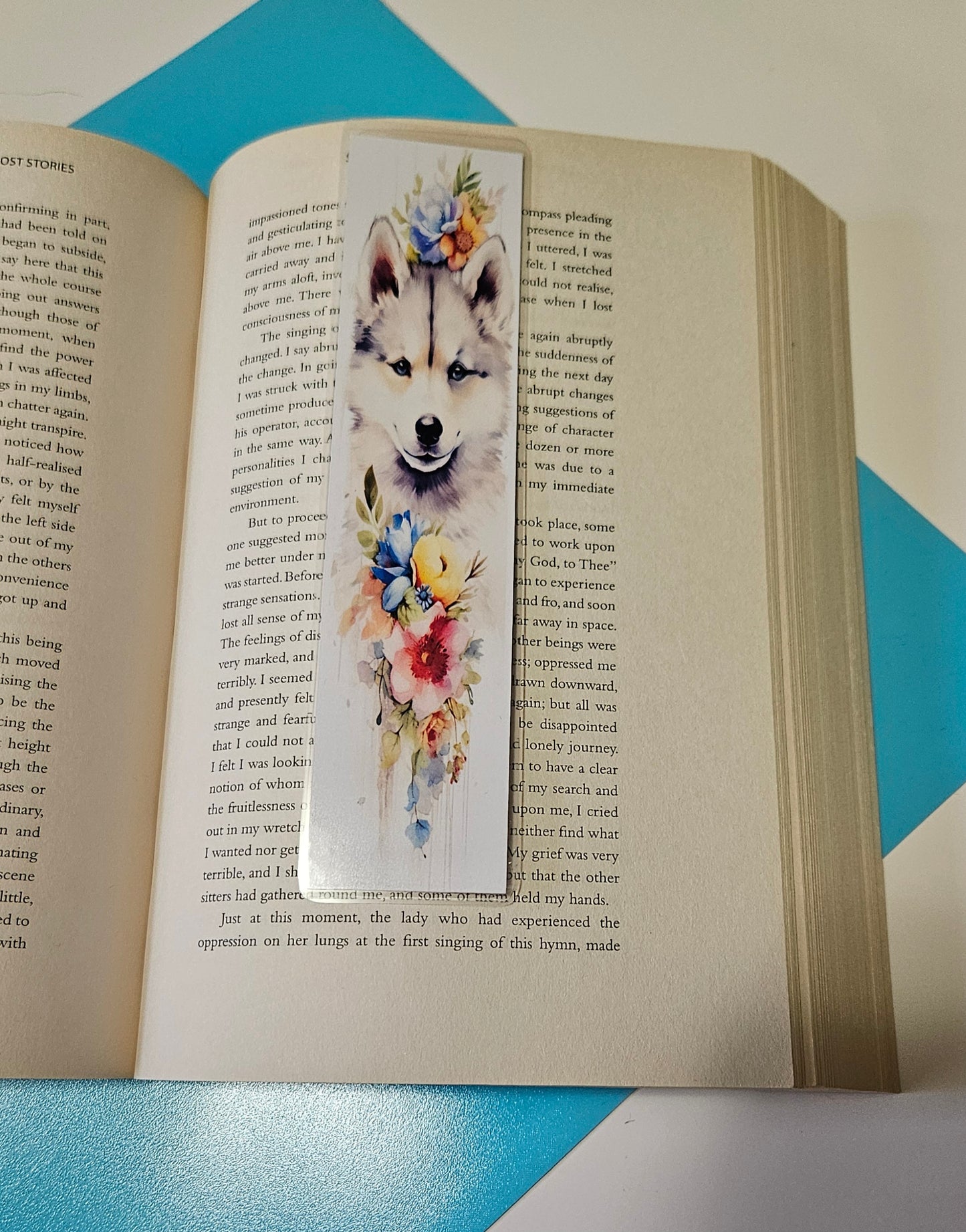 Set of 6 Water Colour Floral Dogs Bookmarks for book lovers, part 2