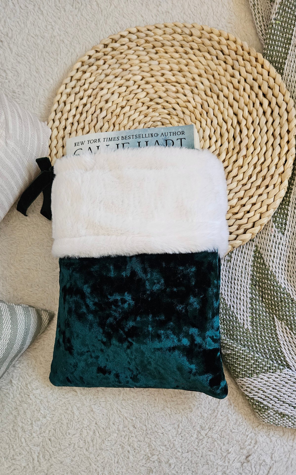 Green Christmas Stocking BookSleeve