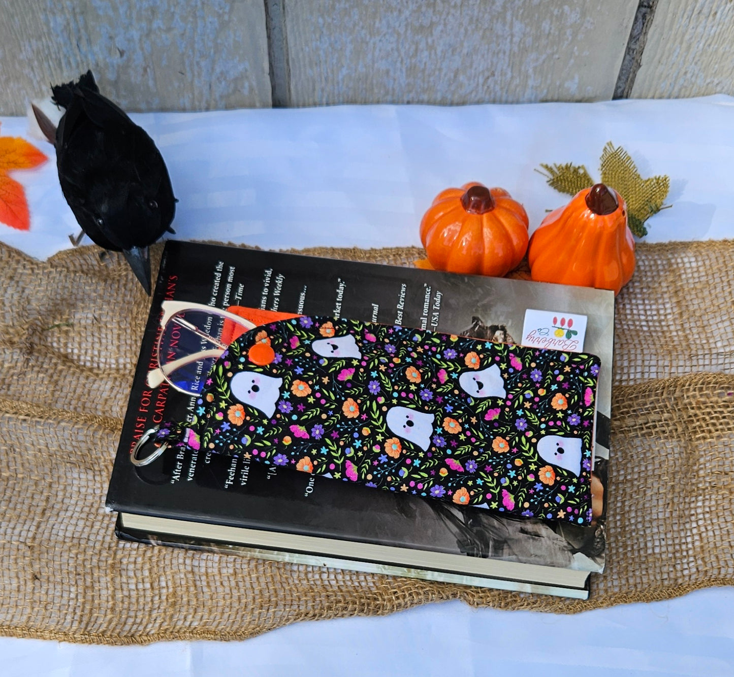 Autumn Garden Ghosts Reading Glasses Case
