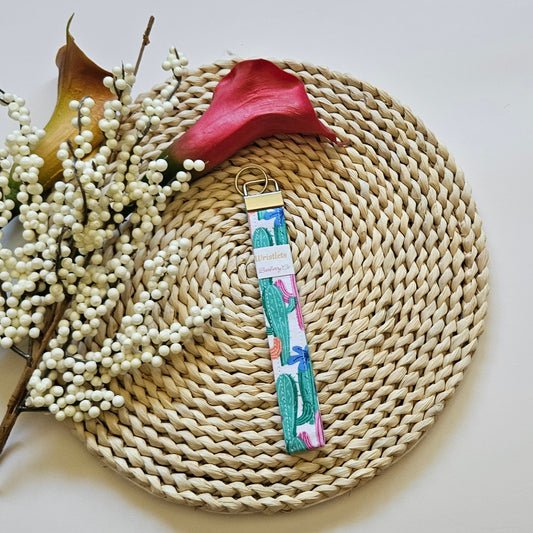 Cactus Wristlet Keychain