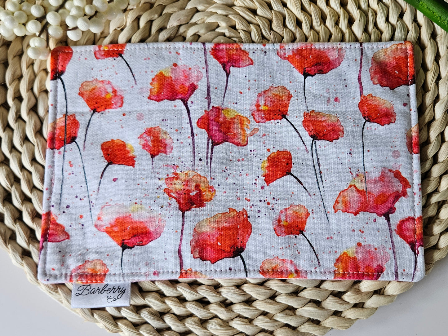 Poppy Florals Mug Rug Coaster