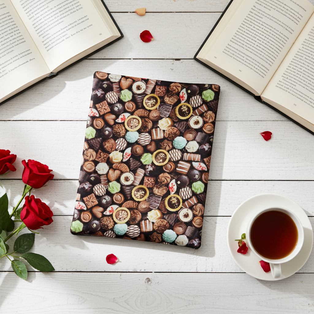 Chocolate Themed Book Sleeve, Book Protector, Book Sleeves, Gift for book lovers, bookish, Valentines
